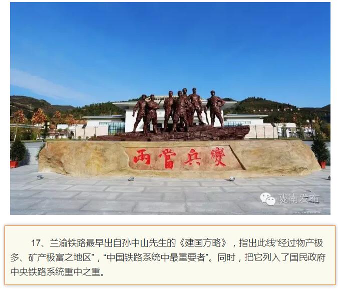 蘭渝鐵路最早由孫中山先生提出？在隴南，你不知道的事兒還有……