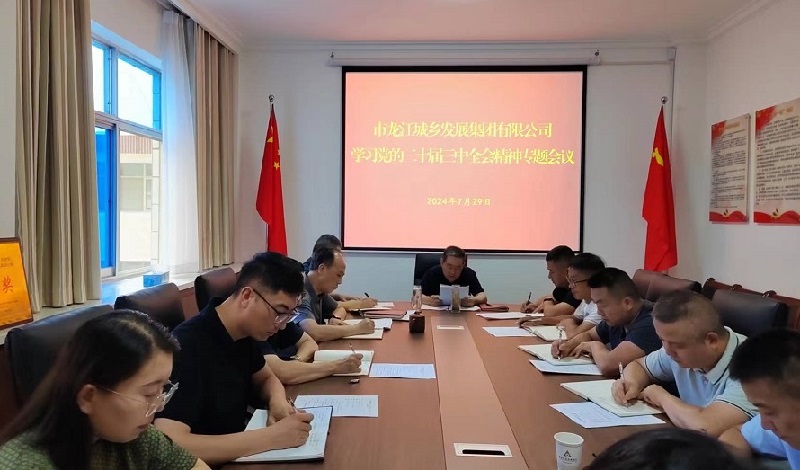 市龍江集團召開黨委(擴大)會議傳達(dá)學(xué)習(xí)貫徹黨的二十屆三中全會精神